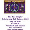 Rho Tau Chapter Scholarship Golf Outing – 2025