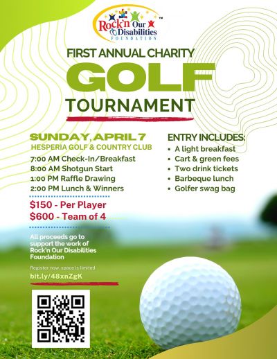 Rock'n Our Disabilities Charity Golf Tournament
