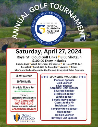 Annual Golf Tournament - Guardian ad Litem Foundation of Osceola County Inc