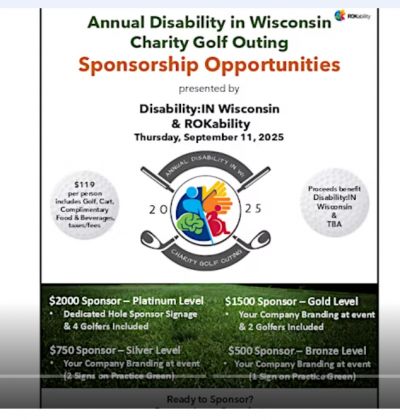 2025 Annual Disability in Wisconsin Charity Golf Outing @Ironwood