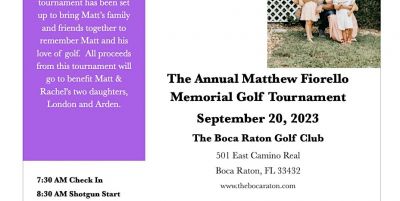 The 7th Annual Matthew Fiorello Memorial Golf Tournament