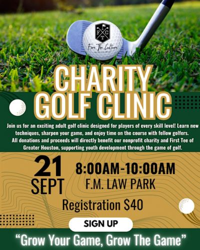 Sunday, September 21 Charity Golf Clinic: Fore The Culture Golf Club