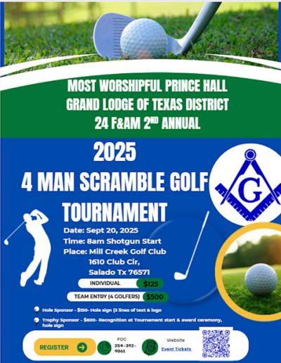 MWPHGLOTX DISTRICT #24 2ND ANNUAL GOLF TOURNAMENT 2025