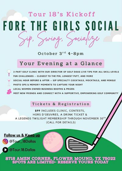 Tour 18's Kickoff- Fore The Girls Social